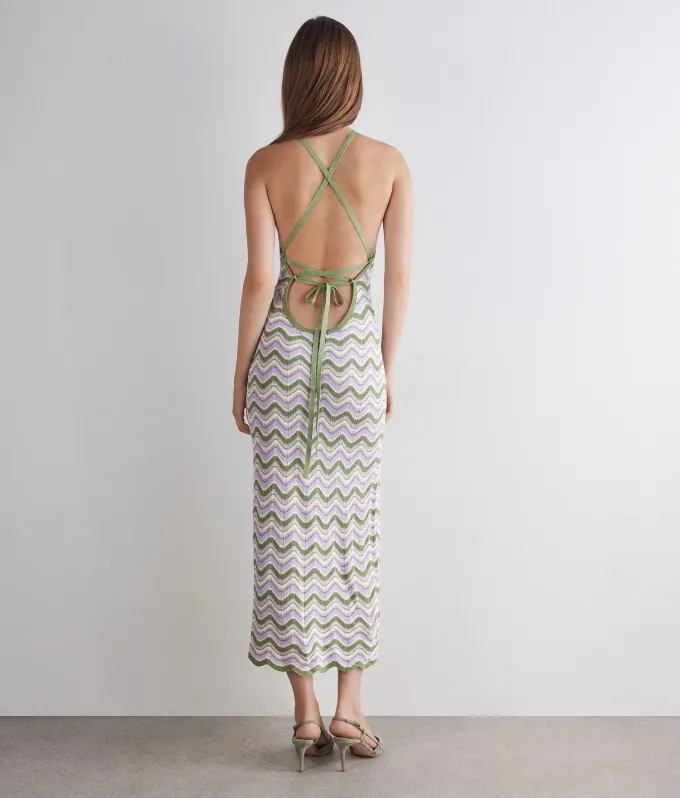 Abito chevron lamé