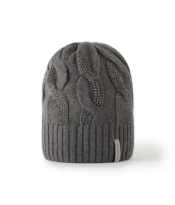 Berretto con trecce e strass in Cashmere Ultrasoft
