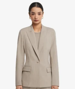 Blazer monopetto in cotone