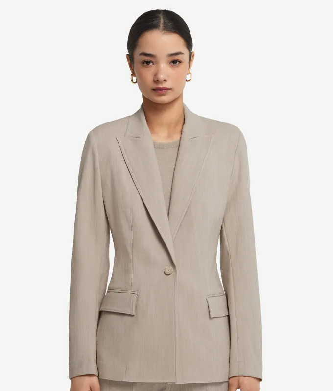 Blazer monopetto in cotone