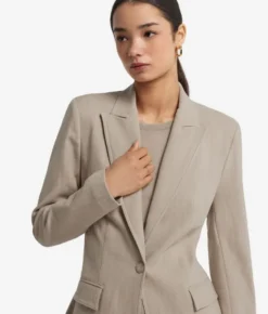 Blazer monopetto in cotone
