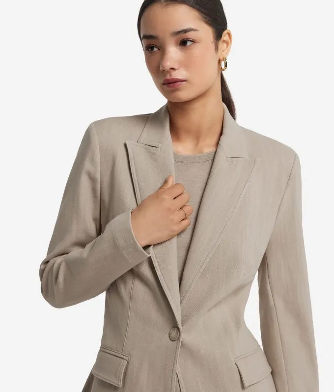 Blazer monopetto in cotone