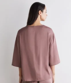 Blusa in raso opaco