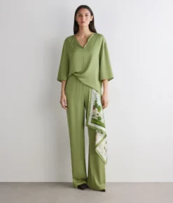 Blusa in raso opaco