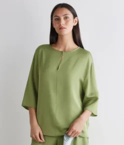 Blusa in raso opaco