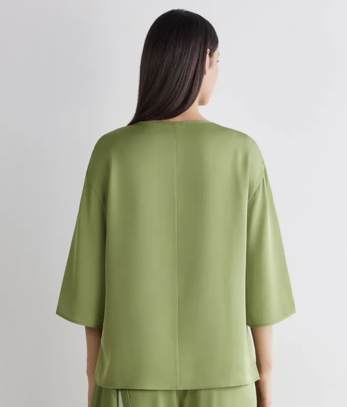 Blusa in raso opaco
