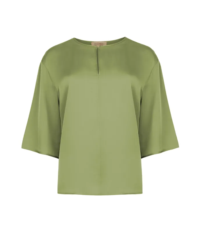 Blusa in raso opaco