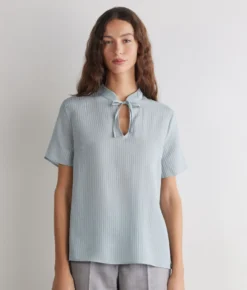 Blusa in seta e cotone