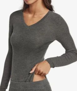 Body a costina in Cashmere Ultrafine