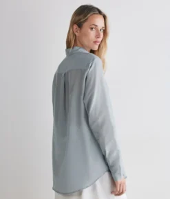 Camicia in mussola di cotone e seta