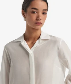 Camicia in mussola di cotone e seta