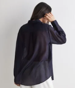 Camicia in mussola di cotone e seta