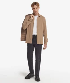 Camicia in piquet di cotone e seta