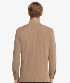 Camicia in piquet di cotone e seta
