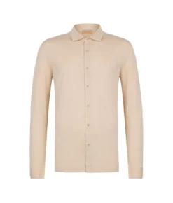 Camicia in piquet di cotone e seta