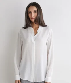 Camicia in seta con colletto