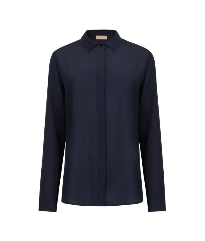 Camicia in seta con colletto