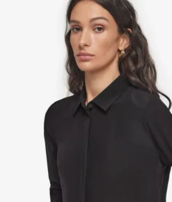 Camicia in seta con colletto