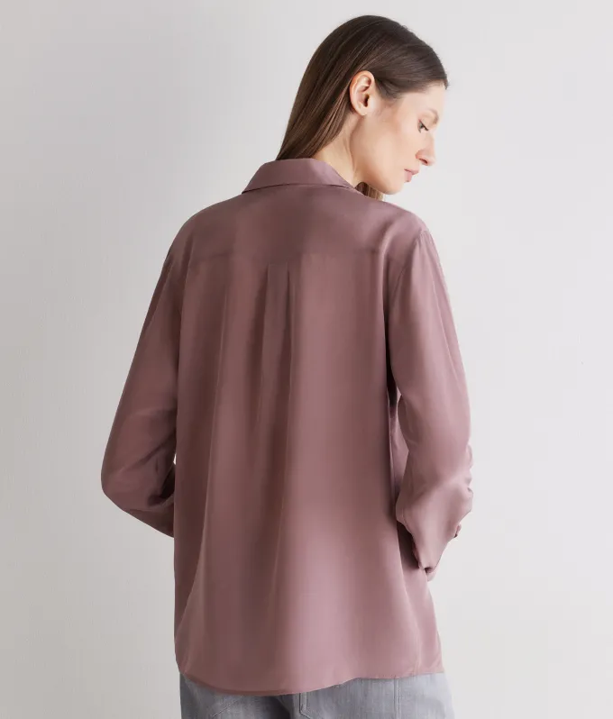Camicia in seta con colletto