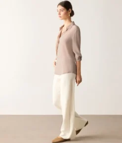 Camicia in seta con colletto