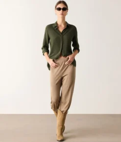 Camicia in seta con colletto