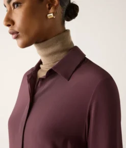 Camicia in seta con colletto