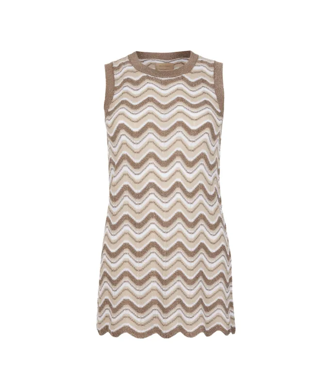 Canotta chevron lamé