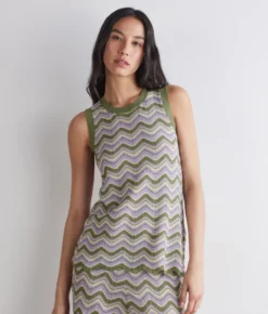 Canotta chevron lamé