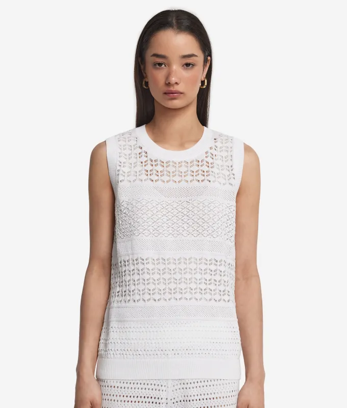 Canotta crochet in cotone