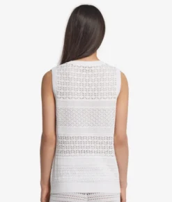 Canotta crochet in cotone