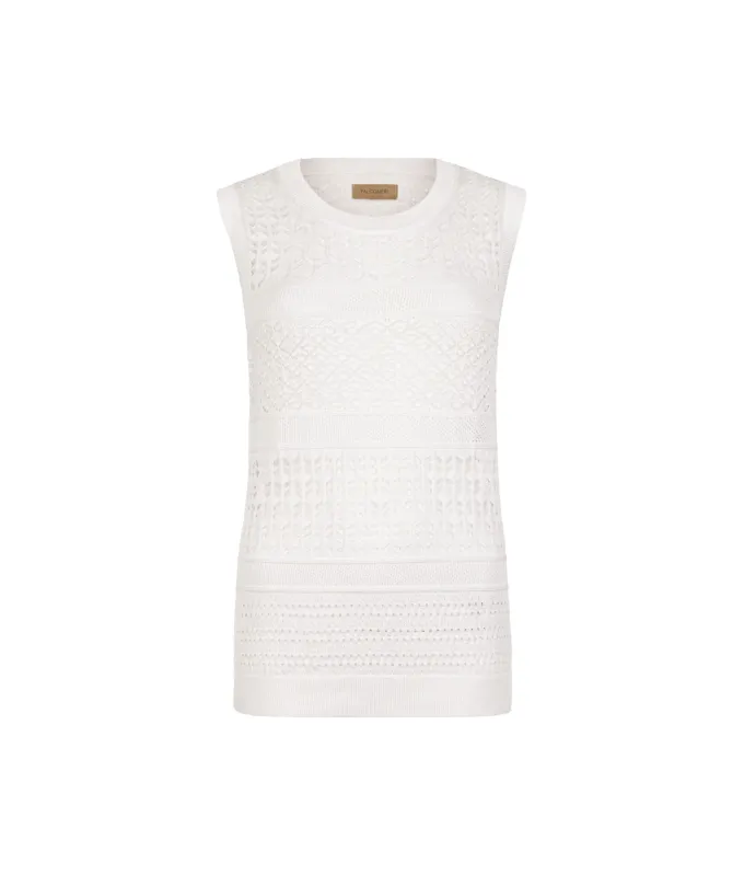 Canotta crochet in cotone
