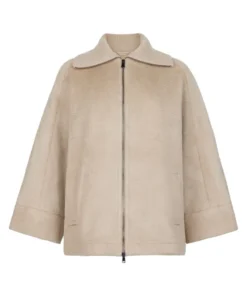 Cappa con zip in cashmere