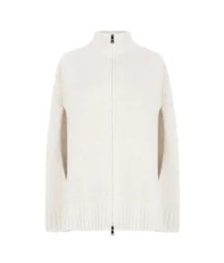 Cappa con zip in Cashmere Ultrasoft