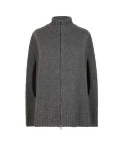 Cappa con zip in Cashmere Ultrasoft