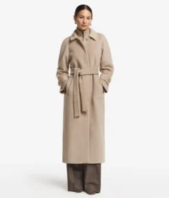 Cappotto lungo in tessuto di cashmere