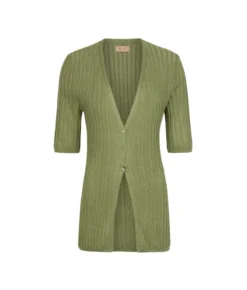 Cardigan a coste lamé