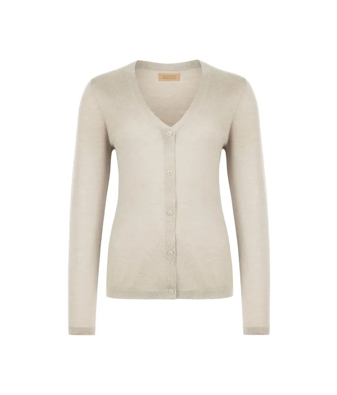 Cardigan con scollo a V in Cashmere Ultrafine