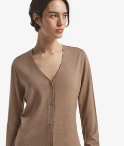 Cardigan con scollo a V in Cashmere Ultrafine