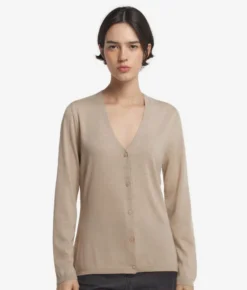 Cardigan con scollo a V in Cashmere Ultrafine