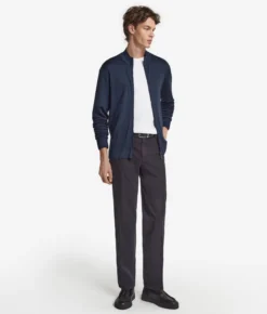 Cardigan con zip in Cashmere Ultrafine