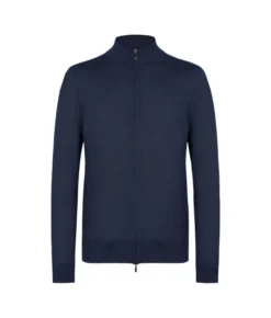 Cardigan con zip in Cashmere Ultrafine