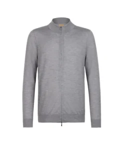 Cardigan con zip in Cashmere Ultrafine