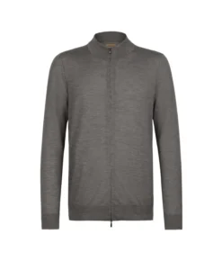 Cardigan con zip in Cashmere Ultrafine