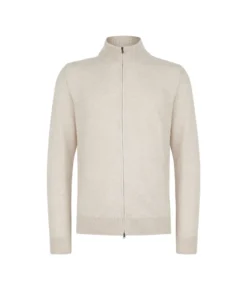 Cardigan con zip in Cashmere Ultrasoft