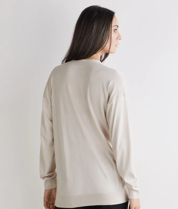 Cardigan in seta cotone