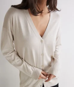 Cardigan in seta cotone