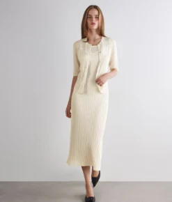 Cardigan trafori lamè