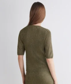 Cardigan trafori lamè