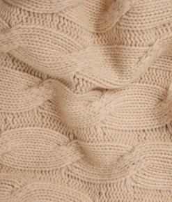 Coperta con motivo a trecce in Cashmere