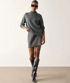 Dolcevita a coste intrecciate in Cashmere Ultrasoft